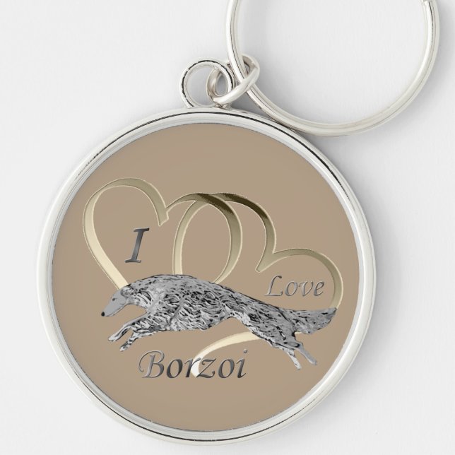 Amo el llavero del Borzoi (Frente)