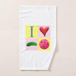 Amo el logotipo de Pickleball con la toalla del