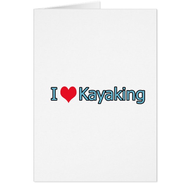 Amo el logotipo Kayaking (Frente)