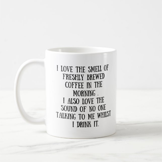 Amo el olor de la taza de café recientemente (Izquierda)