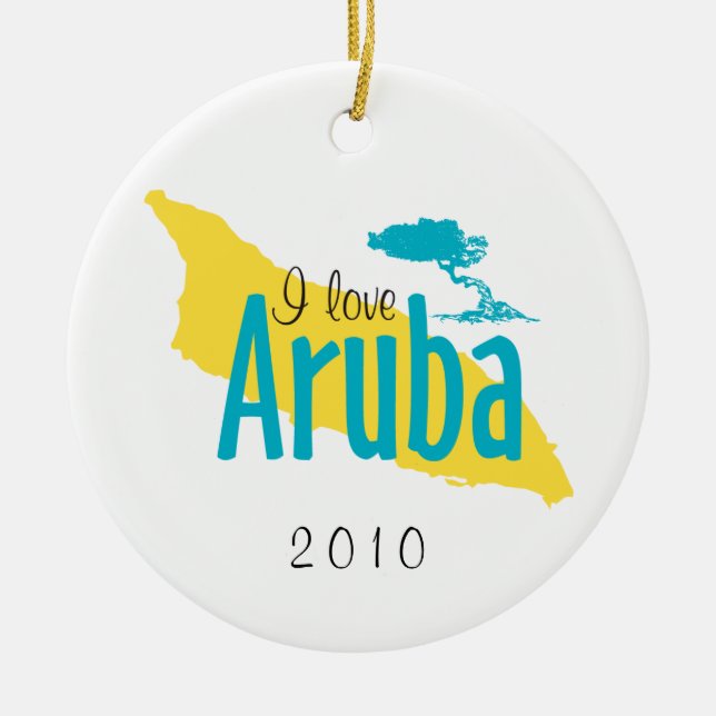Amo el ornamento de Aruba (Frente)