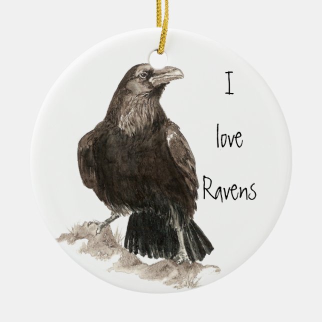 Amo el Ornamento de Ravens (Frente)