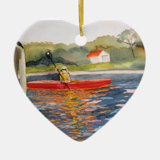 Amo el ornamento Kayaking