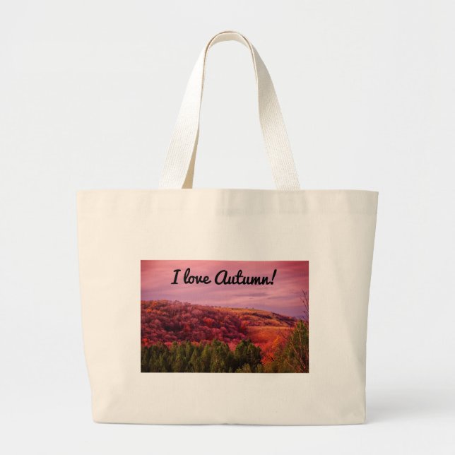 ¡Amo El Otoño! Bolsa de Tote Grande (Frente)