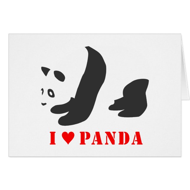 Amo el Panda (negro) (Anverso (Horizontal))