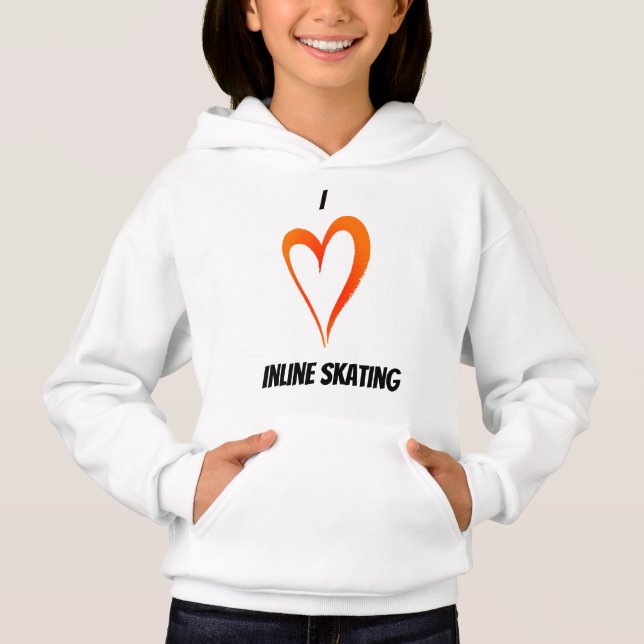 Amo El Patinaje En Línea - Niños Pullover Hoodie (Anverso)