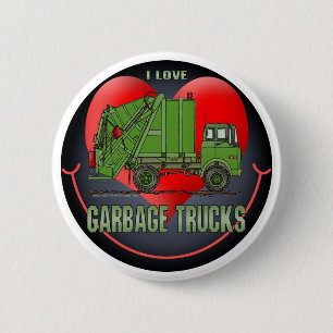 Amo el Pin del botón de los verdes del camión de