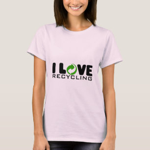 Amo el reciclar de la camiseta del