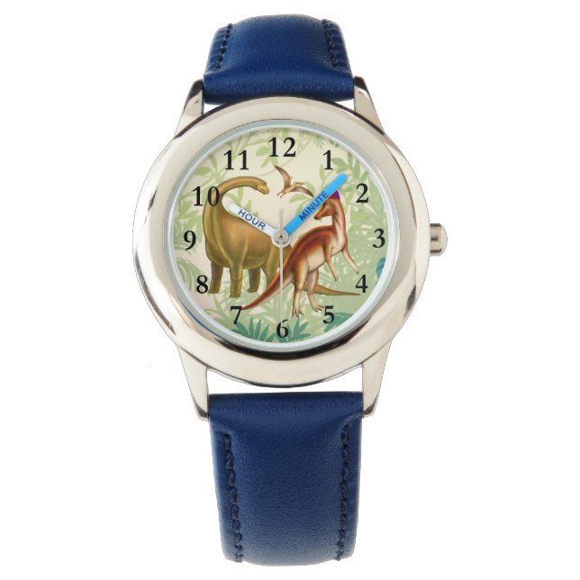 Amo el reloj de niños de dinosaurios (Anverso)