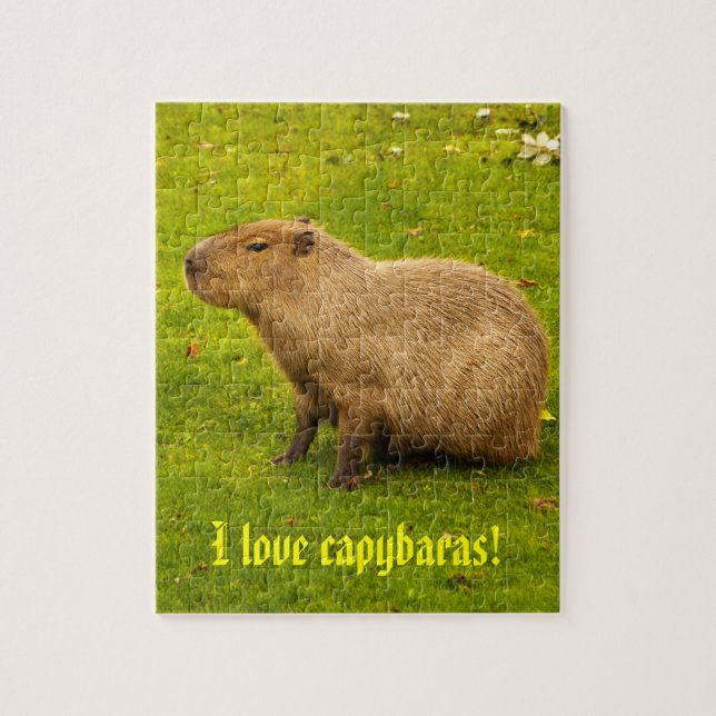 Amo el rompecabezas de capybaras (Vertical)