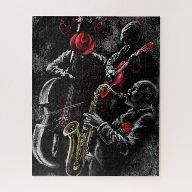 Amo el rompecabezas de Jazz Music - Pintura (Vertical)