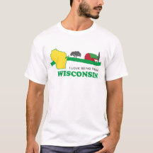 Amo el ser de la camiseta de Wisconsin