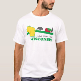 Amo el ser de la camiseta de Wisconsin
