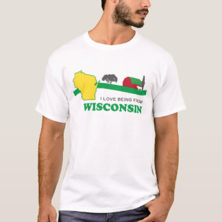 Amo el ser de la camiseta de Wisconsin
