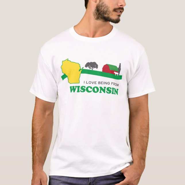 Amo el ser de la camiseta de Wisconsin (Anverso)