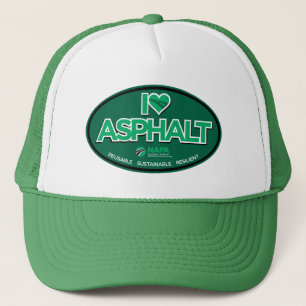 Amo el sombrero de camión asfalto - Verde