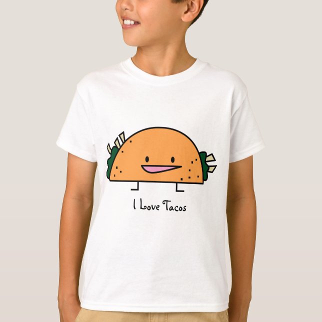 Amo el Tacos - camiseta de los niños (Anverso)