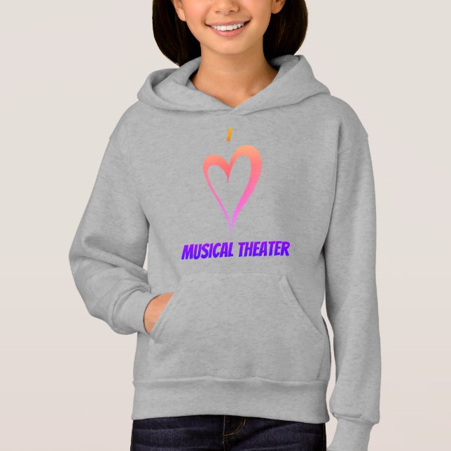 Amo el teatro musical - Niños Pullover Hoodie (Anverso)