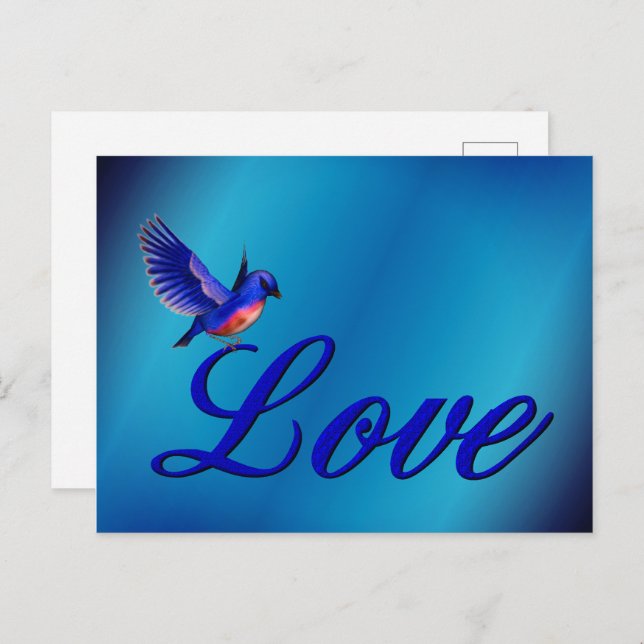 Amo elegante postal de Bluebird (Anverso / Reverso)