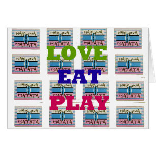 Amo encantador Eat Play Hakuna Matata Kenia escudo