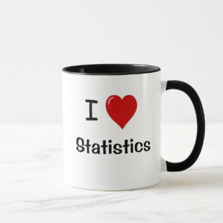 ¡Amo estadísticas! - Taza de doble cara de la cita