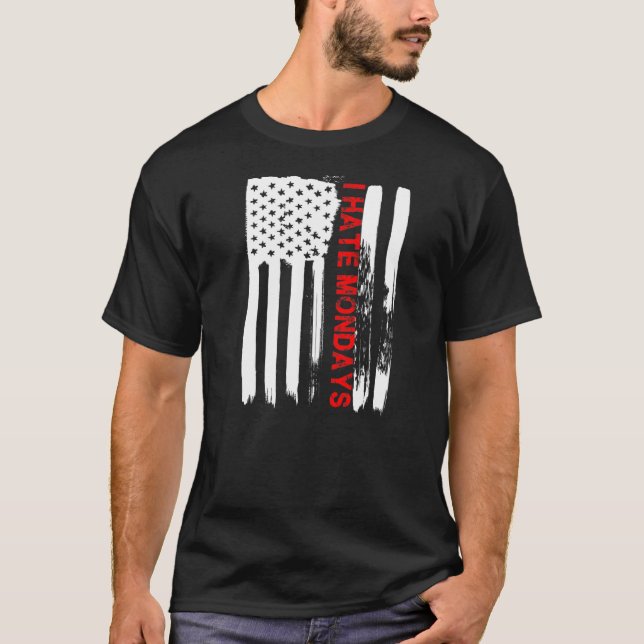 Amo Estados Unidos Odio Los Lunes A Camisa Diverti (Anverso)