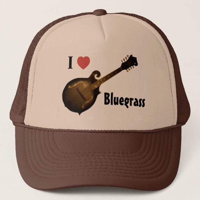 "Amo gorra del camionero del Bluegrass" ajustable (Anverso)