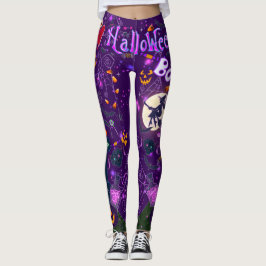 Amo Halloween Spooky Witch Purple Leggings