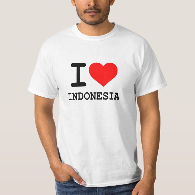 Amo Indonesia - camiseta blanca (Anverso)