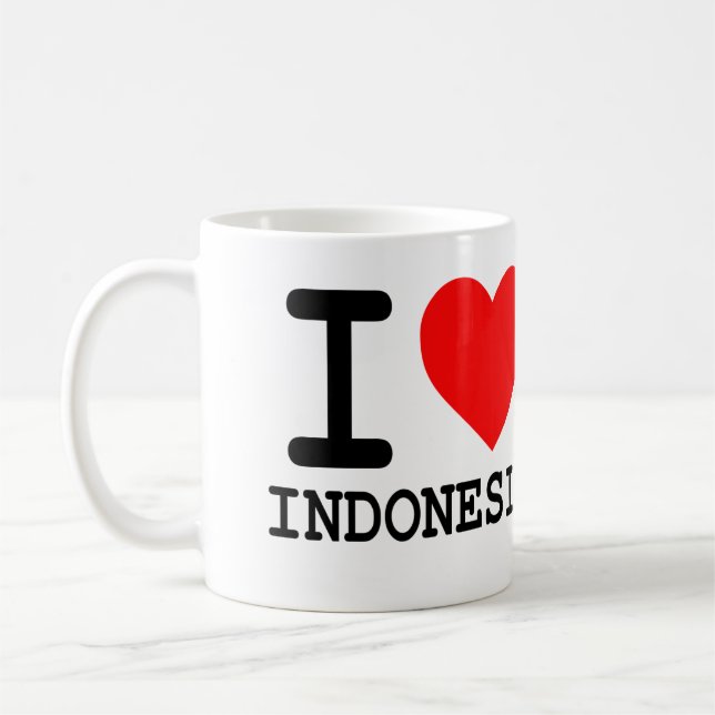Amo Indonesia - taza de café (Izquierda)