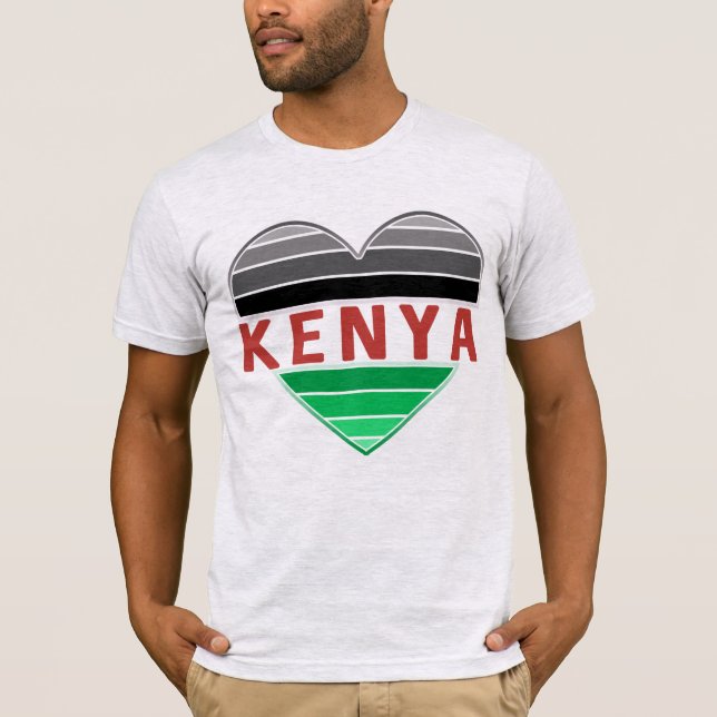 Amo Kenia, camiseta keniana del corazón (Anverso)