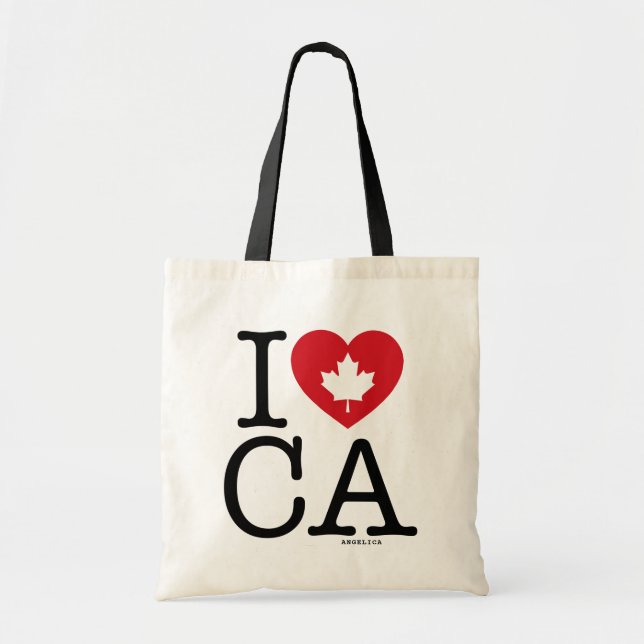 Amo la AC | Me encanta la bolsa de té personalizad (Frente)