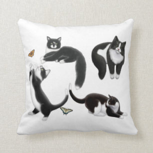 Amo la almohada de los gatos del smoking