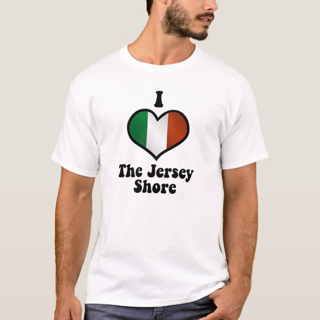 Amo la bandera italiana de Jersey Shore NJ (Anverso)