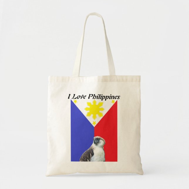 Amo la bolsa de asas de Filipinas (Frente)
