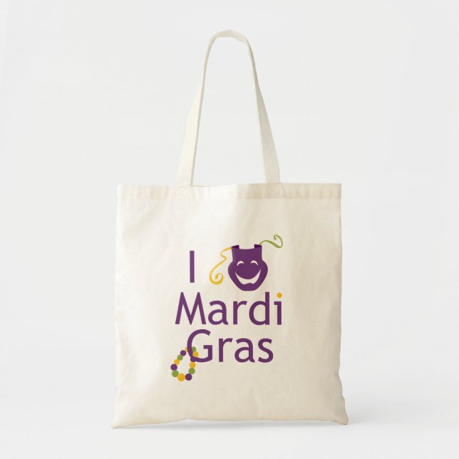 Amo la bolsa de asas de la gota del carnaval (Frente)