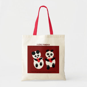 Amo la bolsa de asas de las pandas