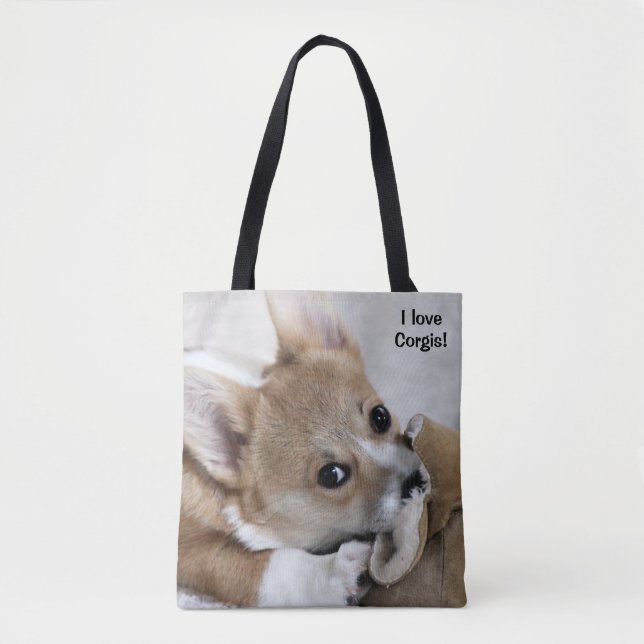 Amo la bolsa de asas de los Corgis (Anverso)