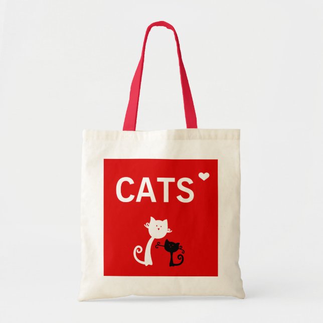 Amo la bolsa de asas de los gatos (Frente)