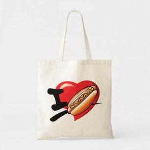 Amo la bolsa de asas de los perritos calientes