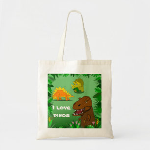 Amo la bolsa de asas reutilizable linda de los