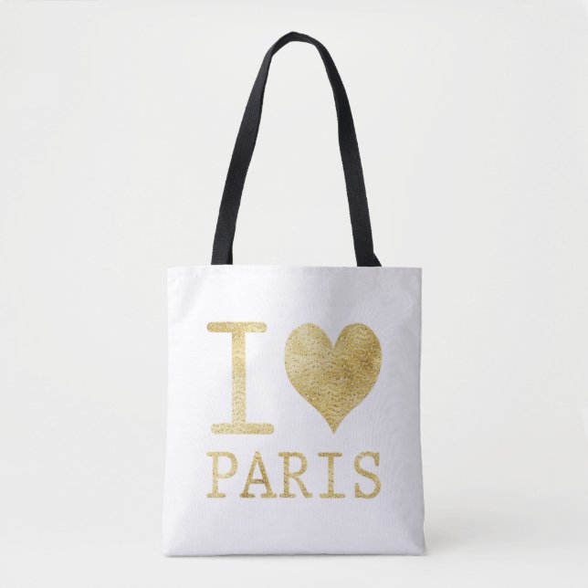 Amo la bolsa de tote de París (Anverso)