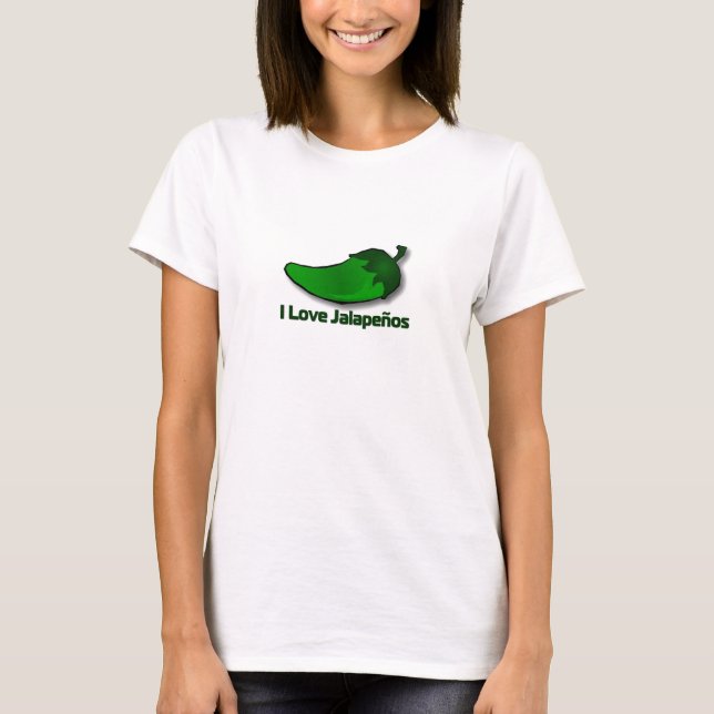 Amo la camisa de las mujeres de los Jalapenos (Anverso)
