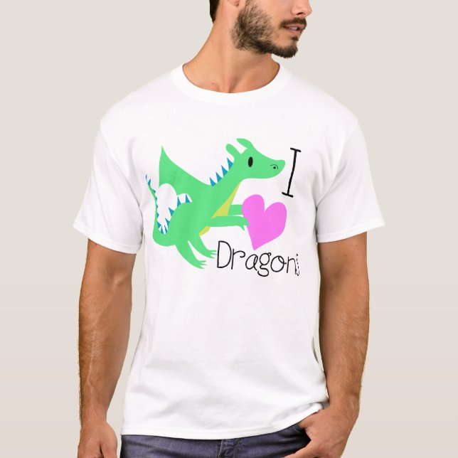 Amo la camisa de los dragones del amor de la (Anverso)