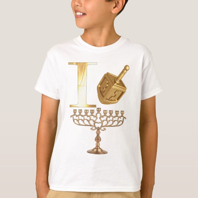 Amo la camisa de los niños de Chanukah (Anverso)