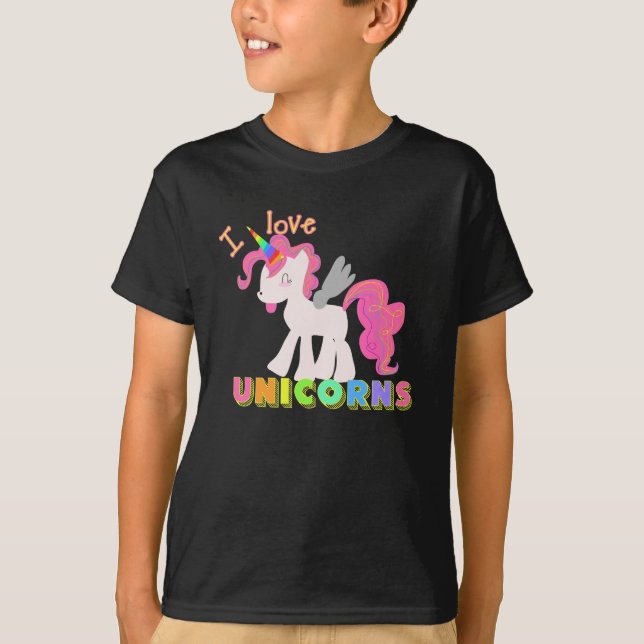 ¡AMO LA CAMISA DE LOS UNICORNIOS! ¡Camisa linda (Anverso)