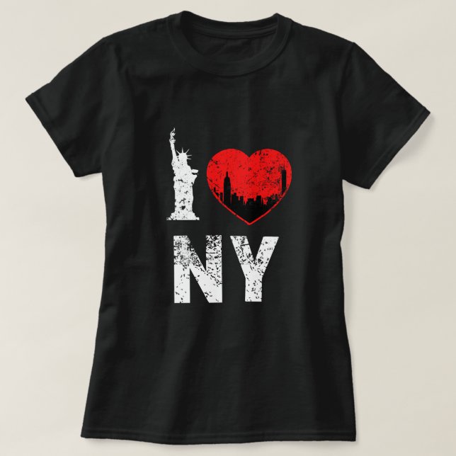 Amo la camisa de NY, camisa para mujer, New York (Diseño del anverso)