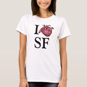 Amo la camisa de SF con el corazón anatómicament