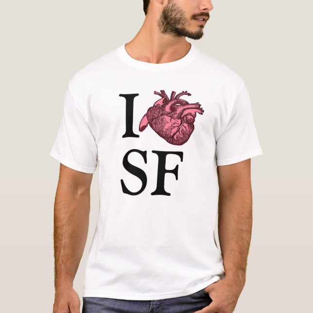Amo la camisa de SF con el corazón anatómicamente  (Anverso)