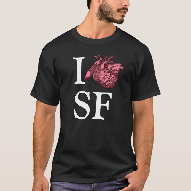 Amo la camisa de SF con el corazón anatómicamente  (Anverso)